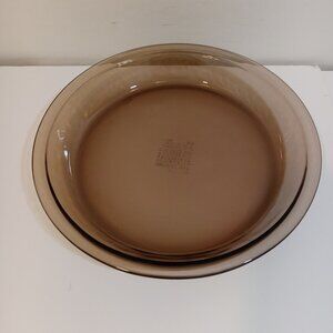Pyrex Pie Cornbread Pan 209 Cranberry Color Glass Plate Oven Microwave 10 Wx 2 H